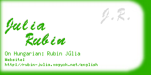 julia rubin business card